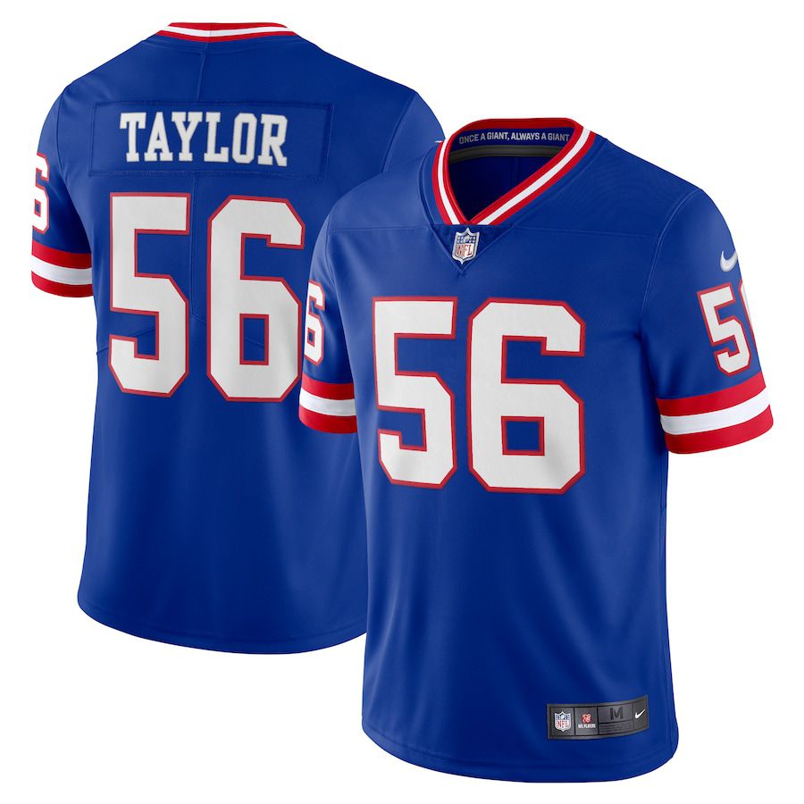 Men New York Giants #56 Lawrence Taylor Nike Royal Classic Vapor Limited Player NFL Jersey->women nfl jersey->Women Jersey